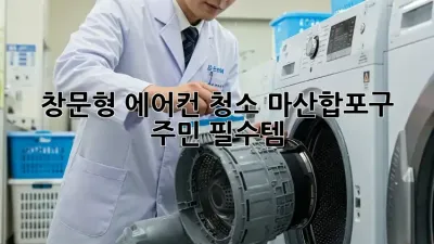 창문형 에어컨 청소🧹, 마산합포구 주민 필수템!